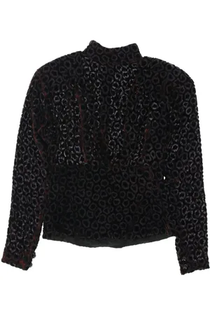 Dior 1980s flocked blouse