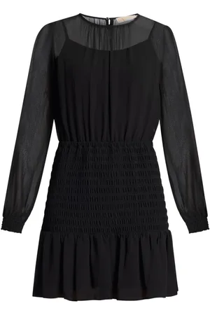 Michael Kors Smocked georgette dress