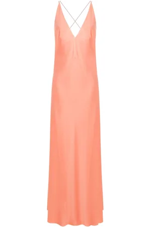 Lethicia Bronstein Satin-finish open-back gown