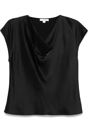 Vince Silk cowl-neck blouse