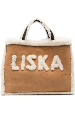 LISKA Logo-lettering tote bag