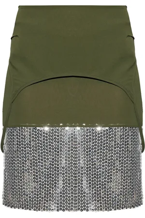 The Attico Sequin-embellished mini skirt
