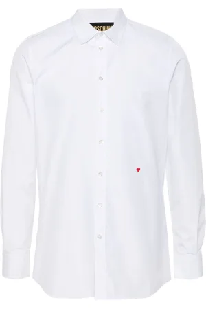 Moschino Heart-embroidered shirt