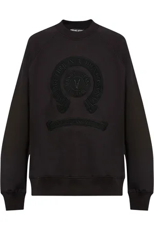 VERSACE Logo-appliqué sweatshirt