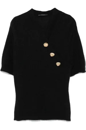 Balmain Embossed-button top