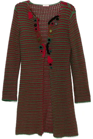 Prada 2005 crochet embellished cardigan coat