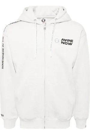 A Bathing Ape Logo patched hooded jacket