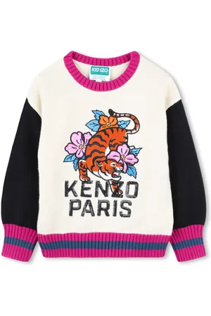 Kenzo Floral tiger intarsia jumper