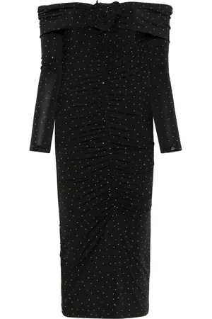 NISSA Crystal-embellished midi dress