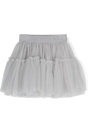 MONNALISA Logo-jacquard tulle tutu