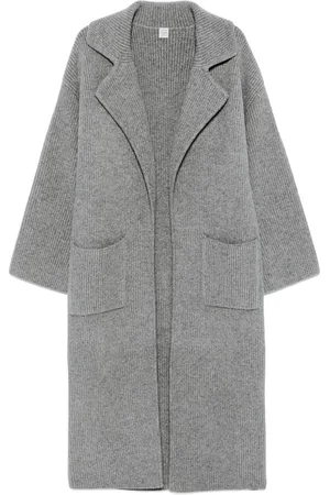 Totême Ribbed-knit cardi-coat