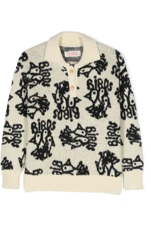 The Animals Observatory Raven brushed polo jumper