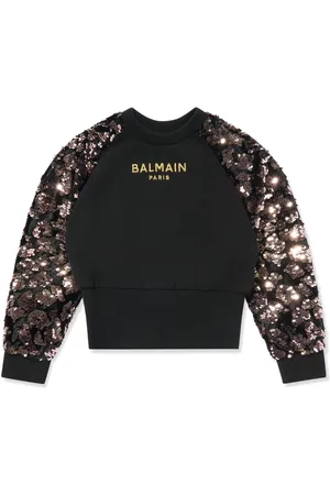 Balmain Sequin-embellished cotton sweatshirt