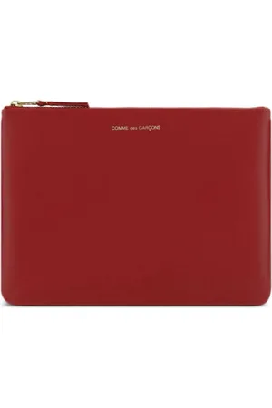 Comme des Garçons Logo-print leather pouch