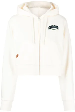 Chocoolate Logo-appliqué cropped hooded jacket