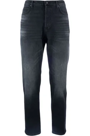 HUGO BOSS Logo-patch tapered jeans