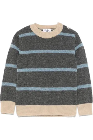 Il gufo Striped-pattern wool jumper