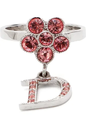 Dior Rhinestone-embellished floral ring