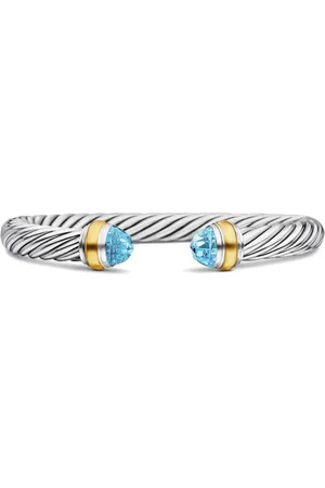 David Yurman 14kt yellow gold and sterling Classic Cable bracelet (7mm)
