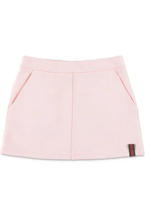 Gucci Web-stripe cotton skirt