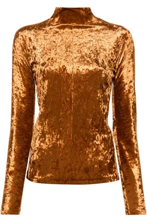 FORTE FORTE Highneck crushed velvet top