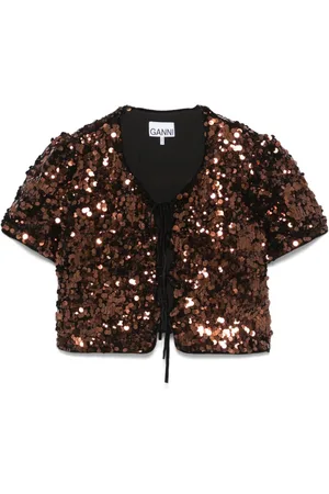 Ganni Sequinned blouse