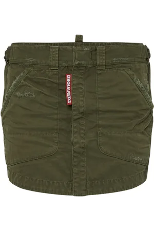 Dsquared2 Distressed cotton mini skirt