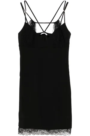 Patrizia Pepe Lace-detail V-neck mini dress