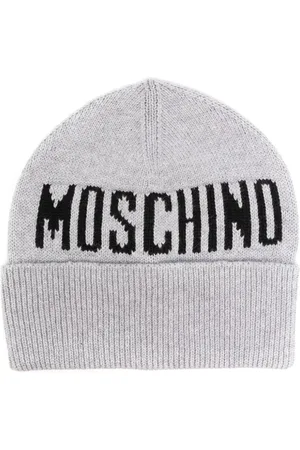 Moschino Intarsia-logo beanie hat