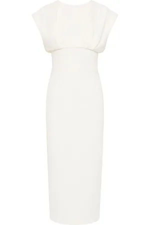 RACHEL GILBERT Maggie draped-detailed midi dress