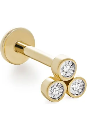 Monica Vinader 14kt yellow Labret diamond single earring
