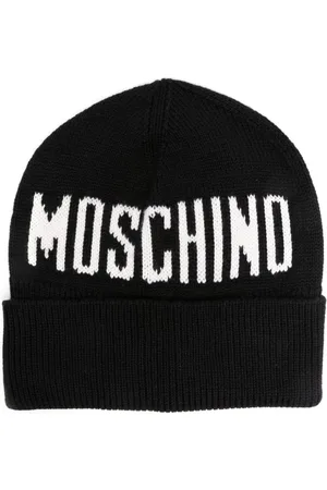 Moschino Intarsia-logo beanie hat