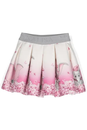 MONNALISA Elephant-print voluminous skirt