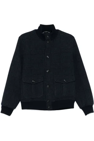 Circolo Plaid-check bomber jacket