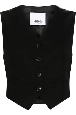 ERIKA CAVALLINI Single-breasted cropped waistcoat