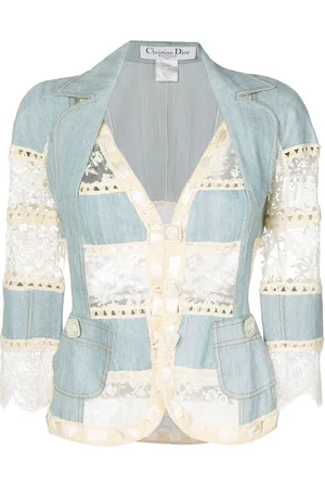 Dior 2005 lace and crochet insert jacket
