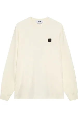 Msgm Logo-appliqué long-sleeve T-shirt