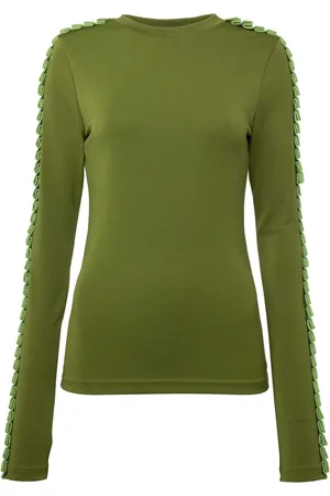 J.W.Anderson Pleated-trim long-sleeve top