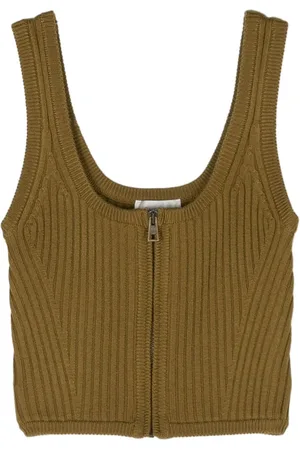 FORTE FORTE Ribbed-knit cropped top
