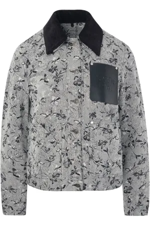 PORTS 1961 Floral-print denim jacquard jacket