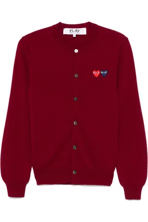 Comme des Garçons Heart-patch cardigan