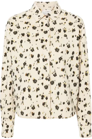 FORTE FORTE Abstract-print twill shirt