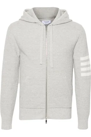 Thom Browne Waffle-knit zip-up hoodie