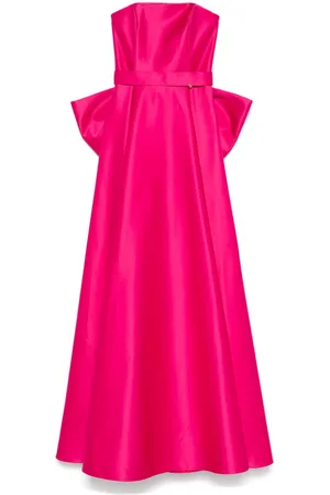 NISSA Bow-detail maxi dress