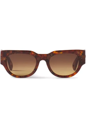 Lanvin Tortoiseshell-effect geometric-frame sunglasses
