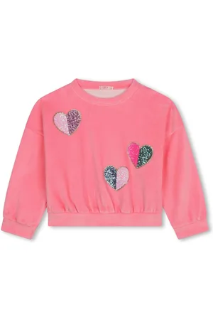Billieblush Sequin-embellished velvet sweatshirt