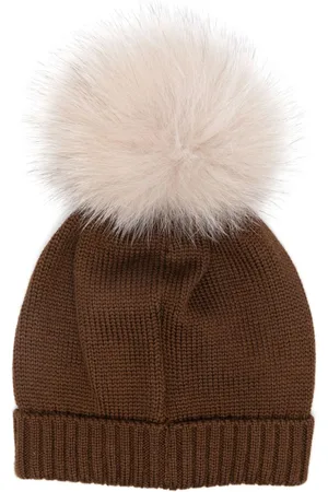 COLORICHIARI Pompom-detail wool beanie