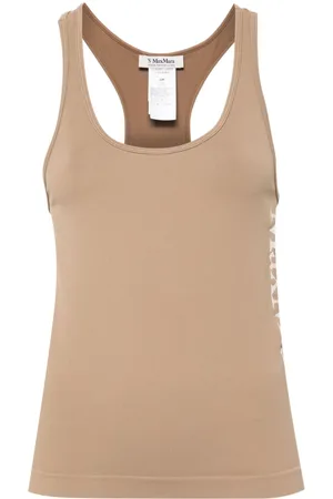 Max Mara Fortuna logo-jacquard tank top