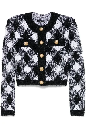 Balmain Gingham tweed jacket