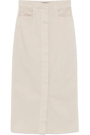 LORENA ANTONIAZZI Denim midi skirt